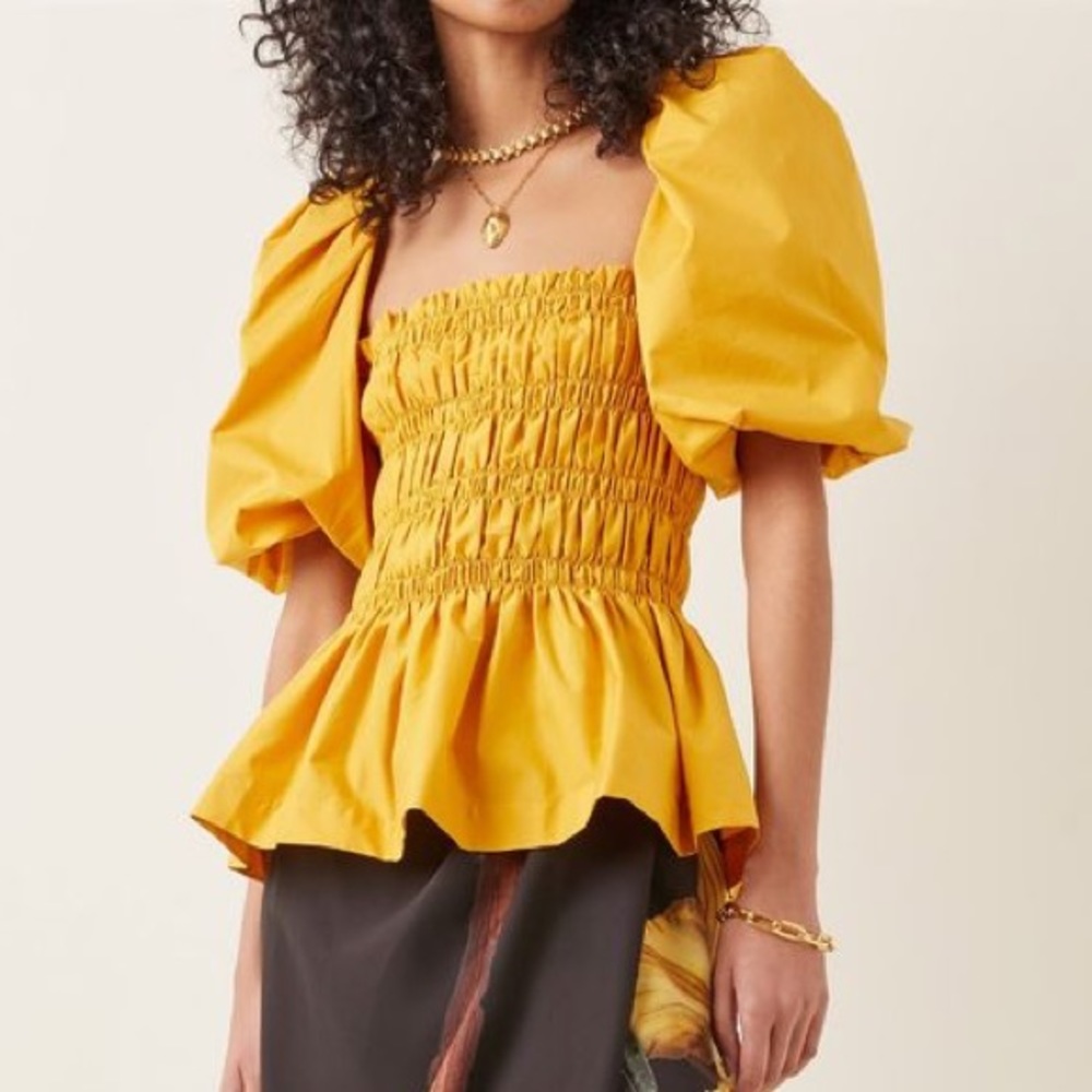 Johanna Ortiz Senses top in Dandelion (marigold) size 8 NWT